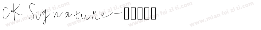 CK Signature字体转换